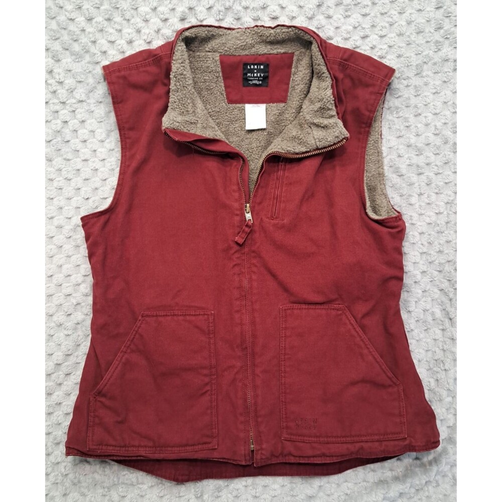 Lakin McKey Vest 2XLR Reg Zip Lined Insulated Work Winter Jacket Canvas Duck
